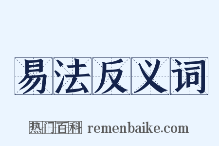 易法反义词是什么意思的图片